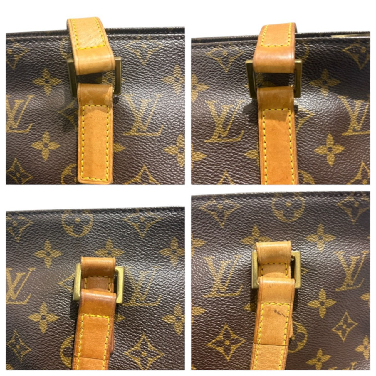 LOUIS VUITTON ルイヴィトン モノグラム カバピアノ ブラウン PVC / レザー M51148 トートバッグ レディース AB