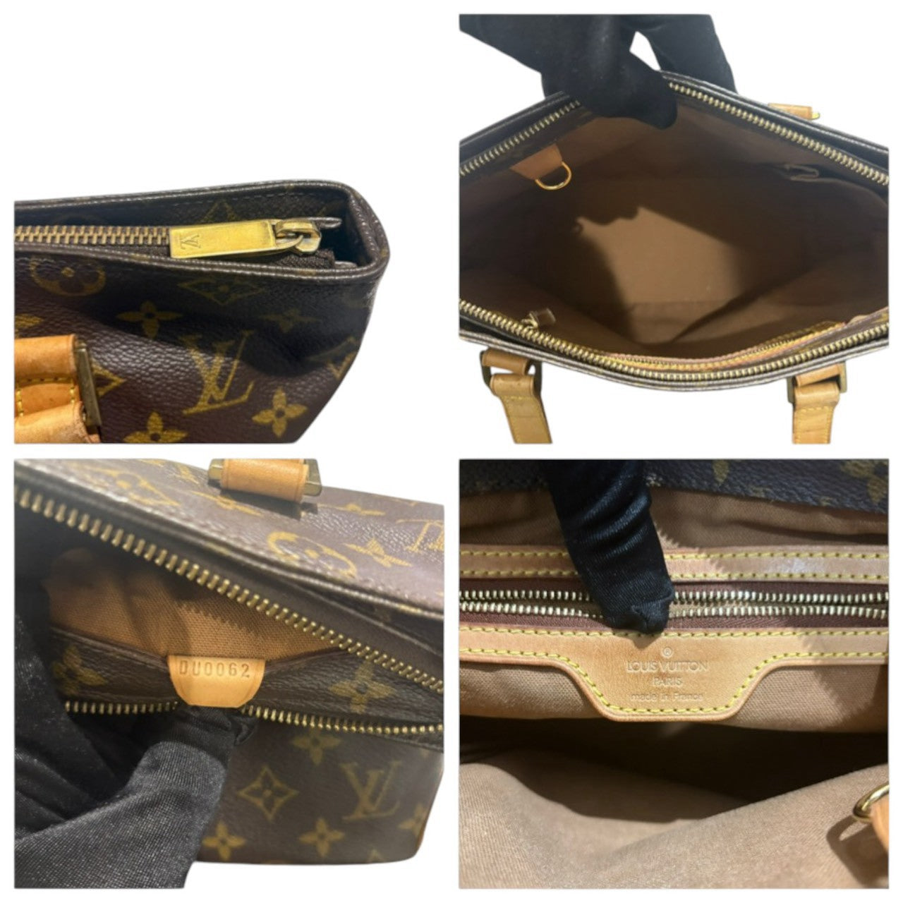 LOUIS VUITTON ルイヴィトン モノグラム カバピアノ ブラウン PVC / レザー M51148 トートバッグ レディース AB
