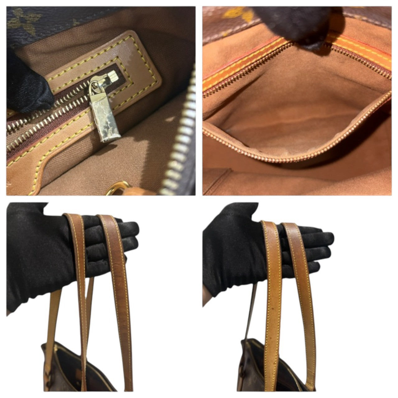 LOUIS VUITTON ルイヴィトン モノグラム カバピアノ ブラウン PVC / レザー M51148 トートバッグ レディース AB