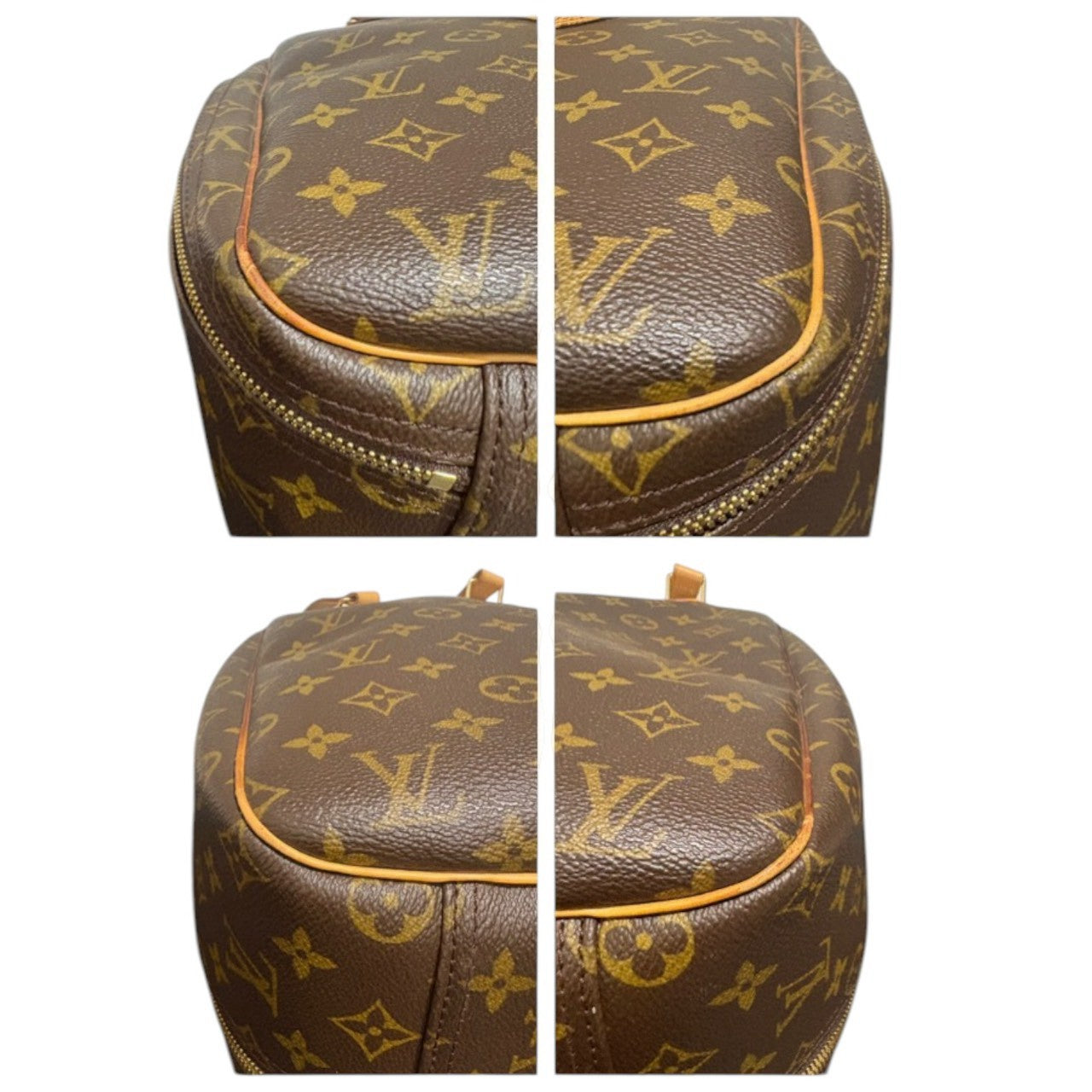 LOUIS VUITTON ルイヴィトン モノグラム エクスキュルシオン ブラウン PVC / レザー M41450 ハンドバッグ レディース AB