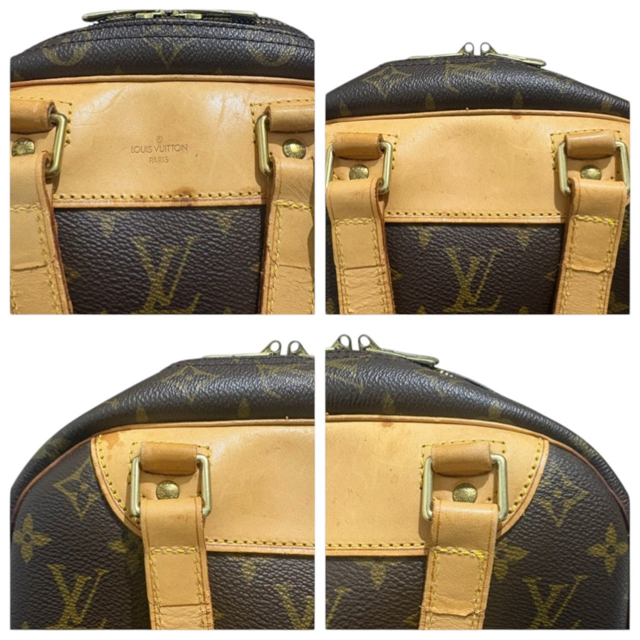 LOUIS VUITTON ルイヴィトン モノグラム エクスキュルシオン ブラウン PVC / レザー M41450 ハンドバッグ レディース AB