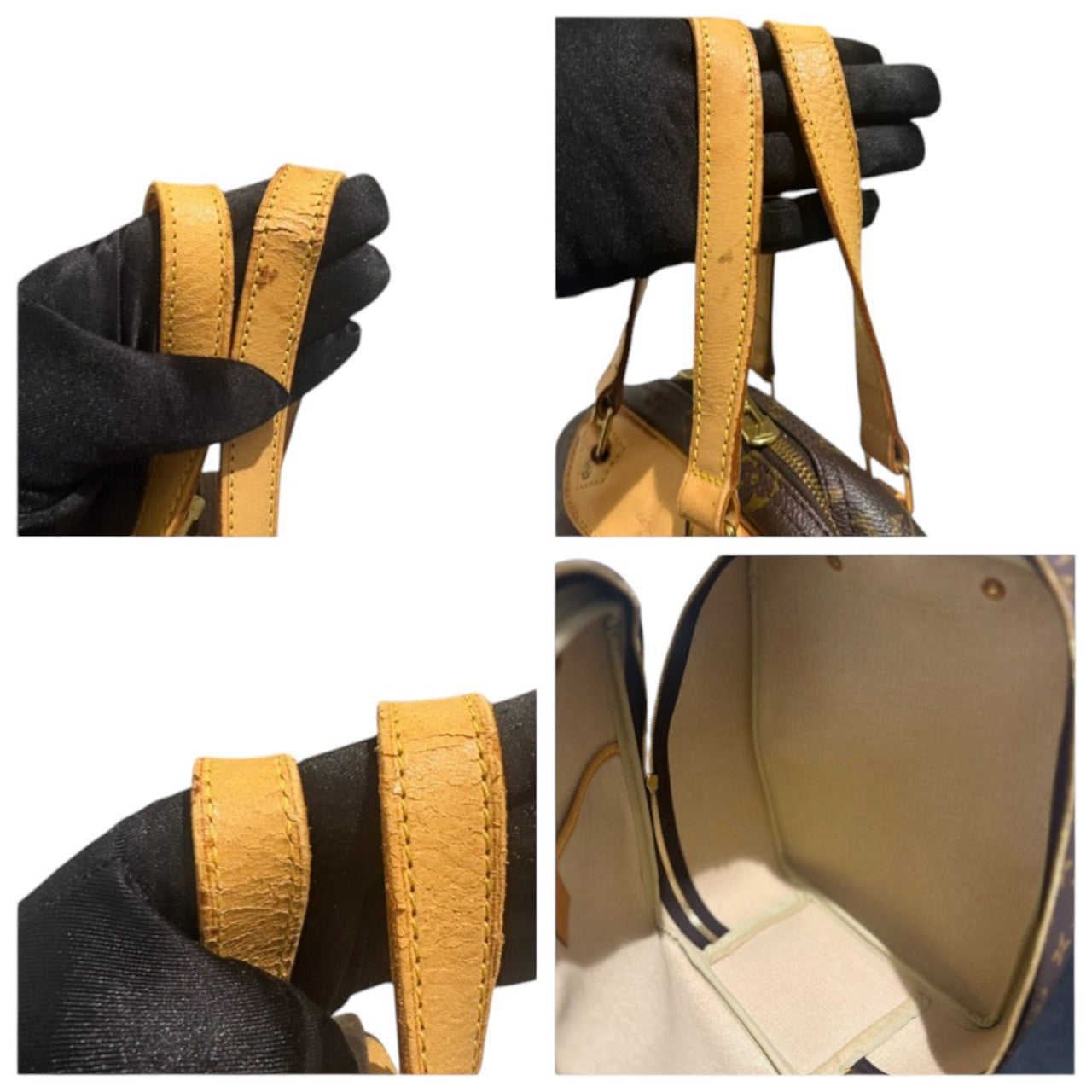 LOUIS VUITTON ルイヴィトン モノグラム エクスキュルシオン ブラウン PVC / レザー M41450 ハンドバッグ レディース AB
