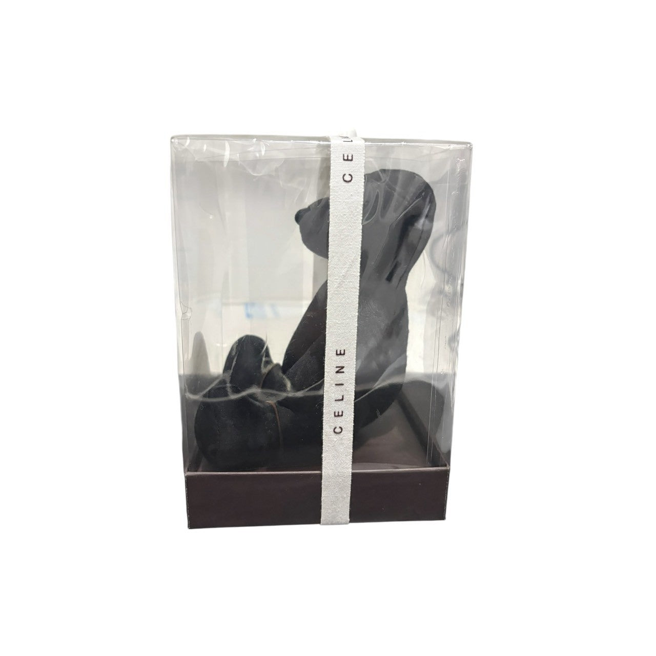 CELINE セリーヌ マカダム ブラック キャンバス ぬいぐるみ テディベア レディース A