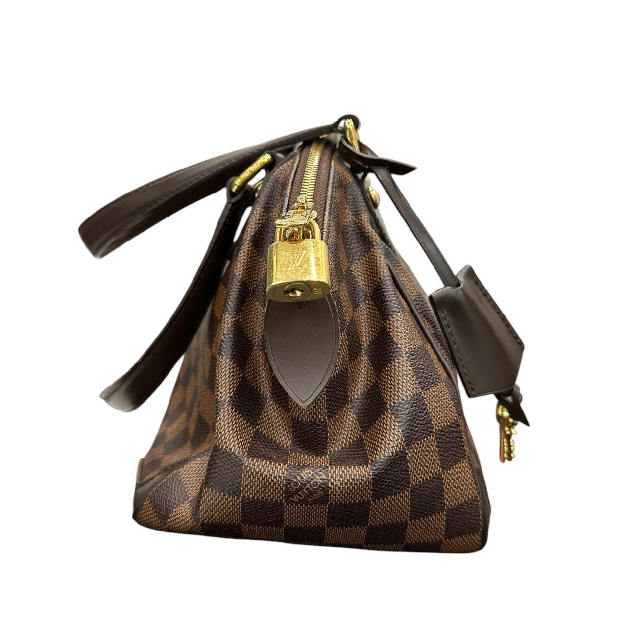 LOUIS VUITTON ルイヴィトン ダミエ ヴェローナPM ブラウン ゴールド金具 レザー N41117 ハンドバッグ レディース AB