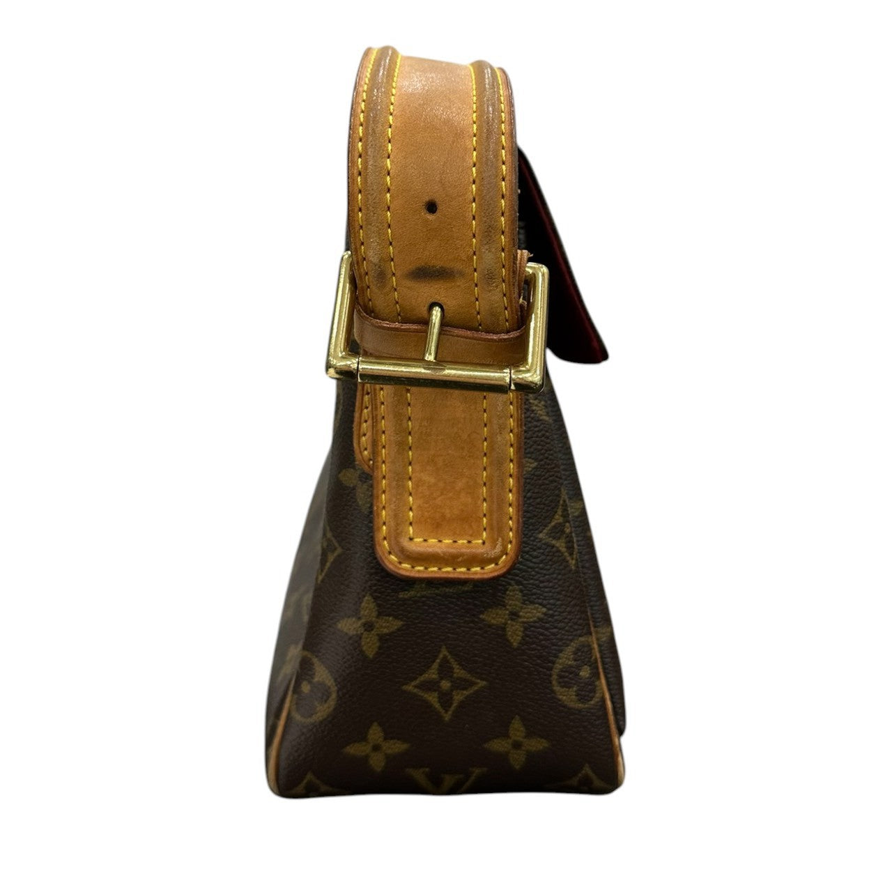 LOUIS VUITTON ルイヴィトン モノグラム ヴィバシテGM ブラウン レザー / スウェード M51163 ショルダーバッグ レディース ABP