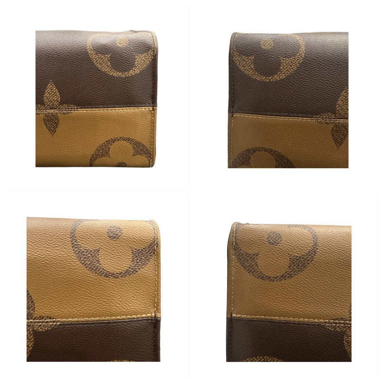LOUIS VUITTON ルイヴィトン モノグラム オンザゴーMM ブラウン レザー M45321 トートバッグ レディース AB