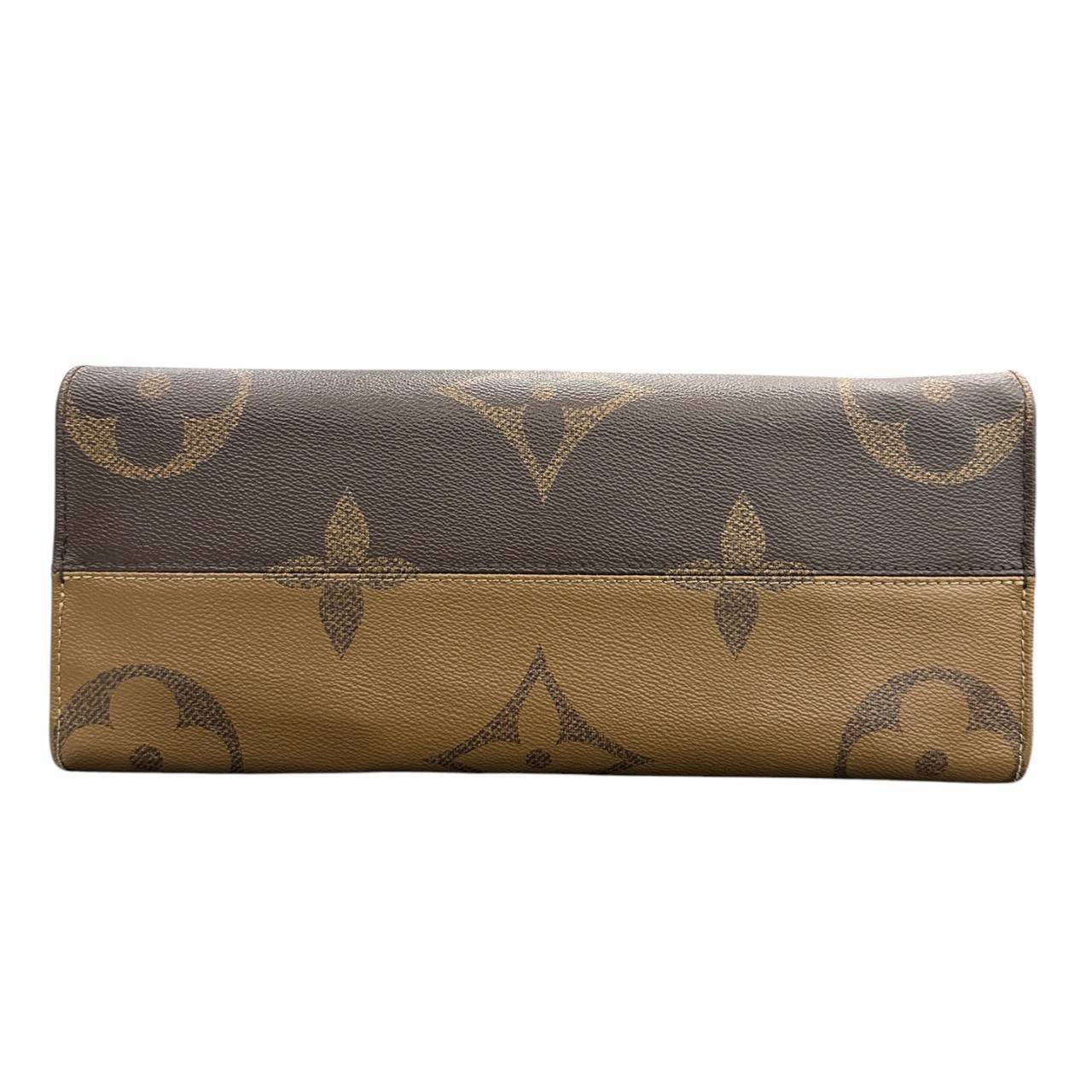 LOUIS VUITTON ルイヴィトン モノグラム オンザゴーMM ブラウン レザー M45321 トートバッグ レディース AB