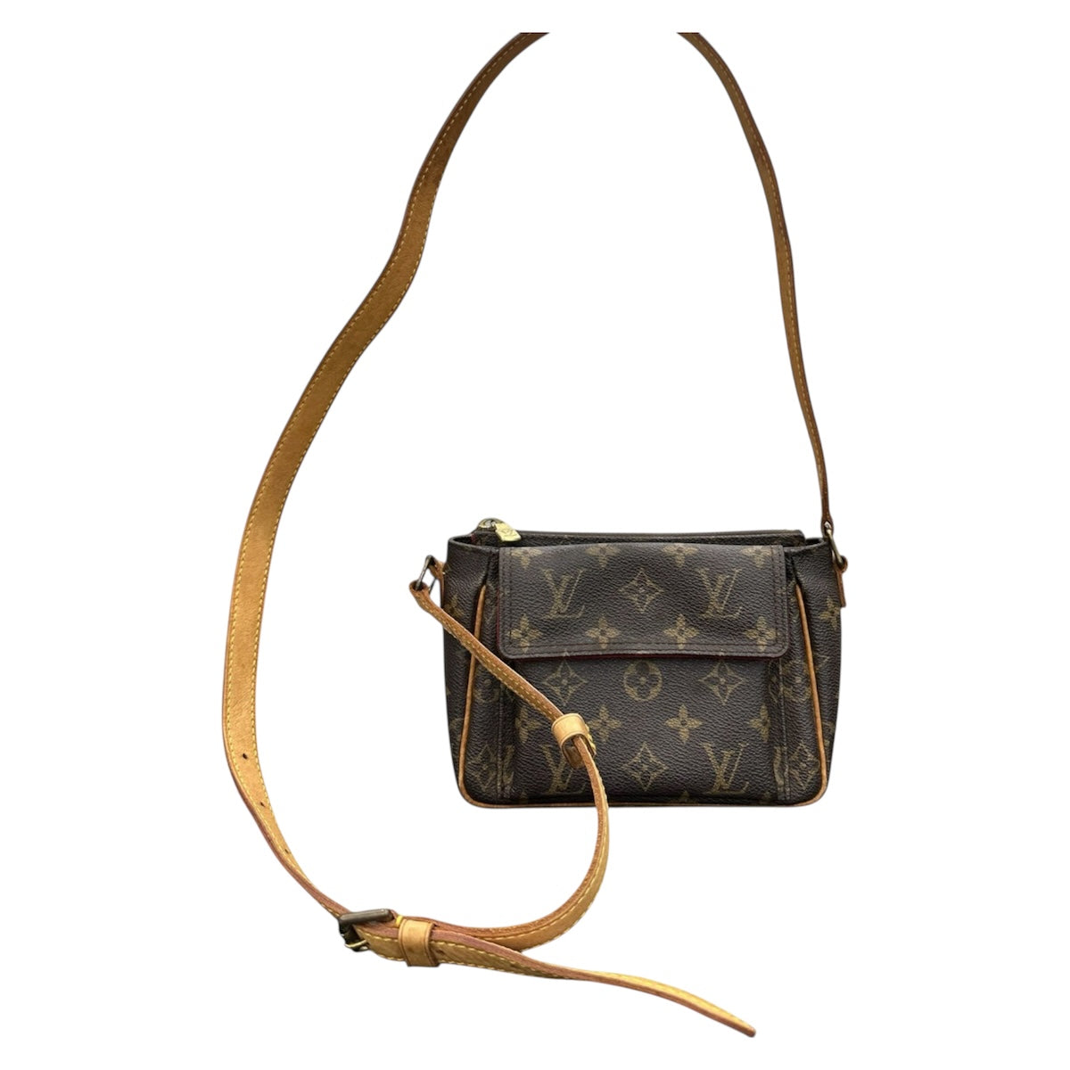 LOUIS VUITTON ルイヴィトン モノグラム ヴィバシテPM ブラウン レザー / スウェード M51165 ショルダーバッグ レディース ABP