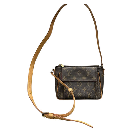 LOUIS VUITTON ルイヴィトン モノグラム ヴィバシテPM ブラウン レザー / スウェード M51165 ショルダーバッグ レディース ABP