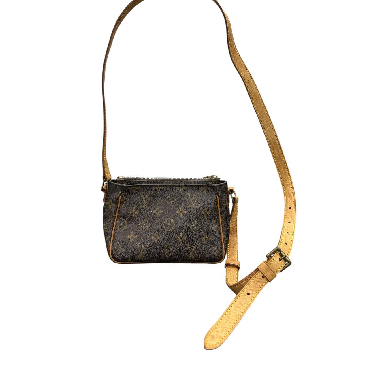 LOUIS VUITTON ルイヴィトン モノグラム ヴィバシテPM ブラウン レザー / スウェード M51165 ショルダーバッグ レディース ABP