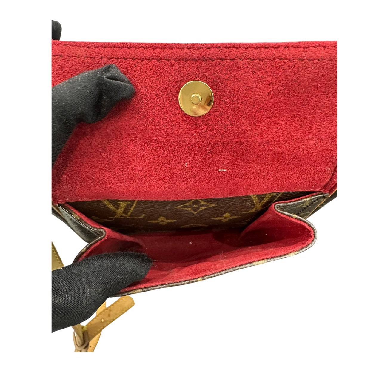 LOUIS VUITTON ルイヴィトン モノグラム ヴィバシテPM ブラウン レザー / スウェード M51165 ショルダーバッグ レディース ABP