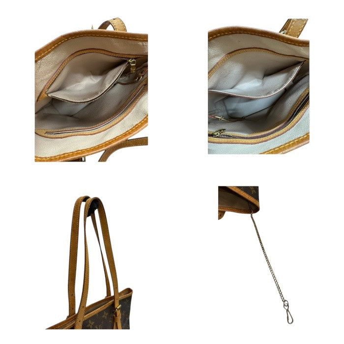LOUIS VUITTON ルイヴィトン モノグラム ブラウン ゴールド金具 PVC / レザー M42238 トートバッグ レディース ABP