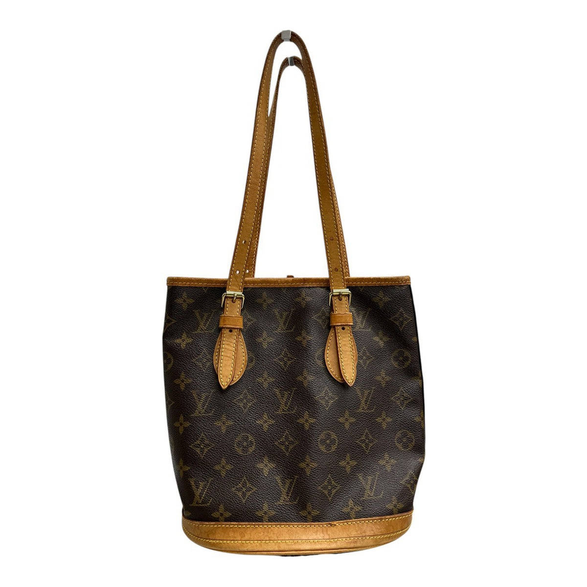 LOUIS VUITTON ルイヴィトン モノグラム ブラウン ゴールド金具 PVC / レザー M42238 トートバッグ レディース ABP