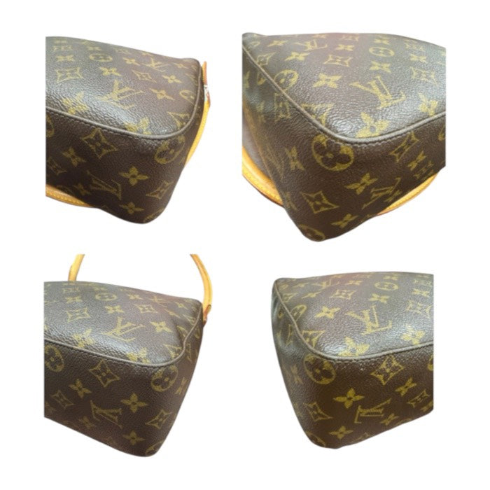 LOUIS VUITTON ルイヴィトン モノグラム ブラウン ゴールド金具 PVC / レザー M51146 ショルダーバッグ レディース A