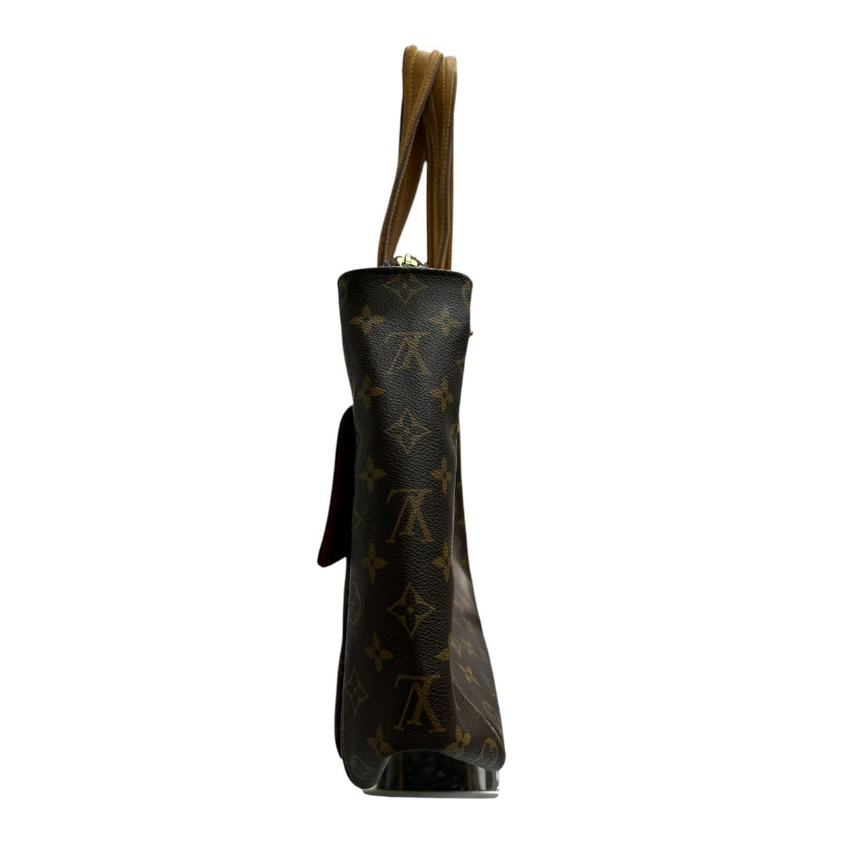 LOUIS VUITTON ルイヴィトン モノグラム ブラウン ゴールド金具 PVC / レザー トートバッグ レディース AB