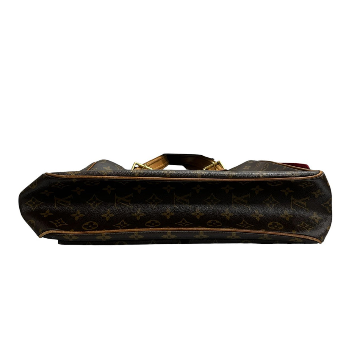 LOUIS VUITTON ルイヴィトン モノグラム ブラウン ゴールド金具 PVC / レザー トートバッグ レディース AB