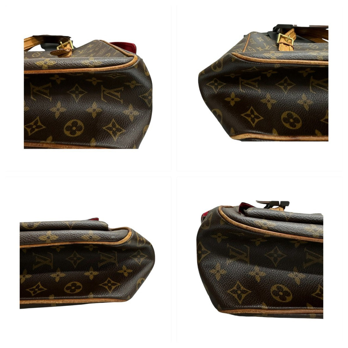 LOUIS VUITTON ルイヴィトン モノグラム ブラウン ゴールド金具 PVC / レザー トートバッグ レディース AB