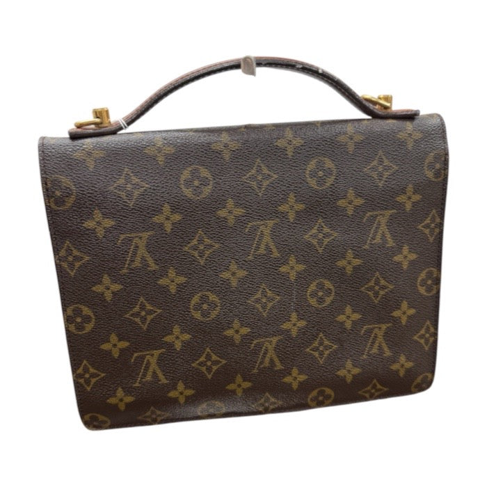 LOUIS VUITTON ルイヴィトン モノグラム ブラウン ゴールド金具 PVC / レザー M51185 ハンドバッグ メンズ AB