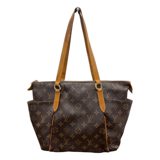 LOUIS VUITTON ルイヴィトン モノグラム ブラウン ゴールド金具 PVC / レザー トートバッグ ショルダーバッグ レディース AB