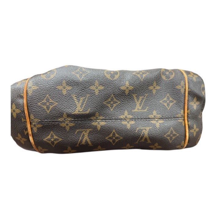 LOUIS VUITTON ルイヴィトン モノグラム ブラウン ゴールド金具 PVC / レザー トートバッグ ショルダーバッグ レディース AB