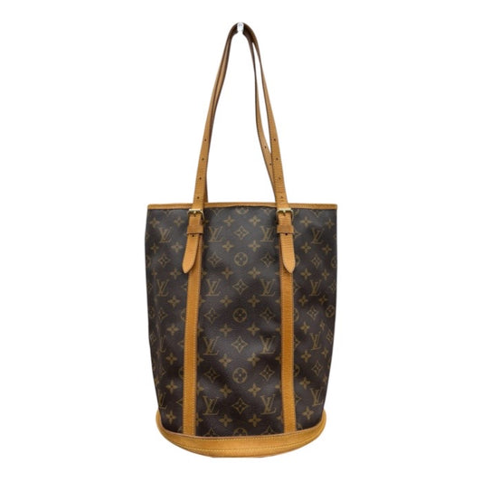 LOUIS VUITTON ルイヴィトン モノグラム ブラウン ゴールド金具 PVC / レザー ショルダーバッグ レディース AB