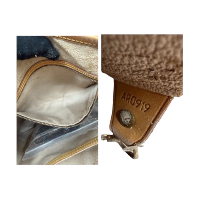 LOUIS VUITTON ルイヴィトン モノグラム ブラウン ゴールド金具 PVC / レザー ショルダーバッグ レディース AB