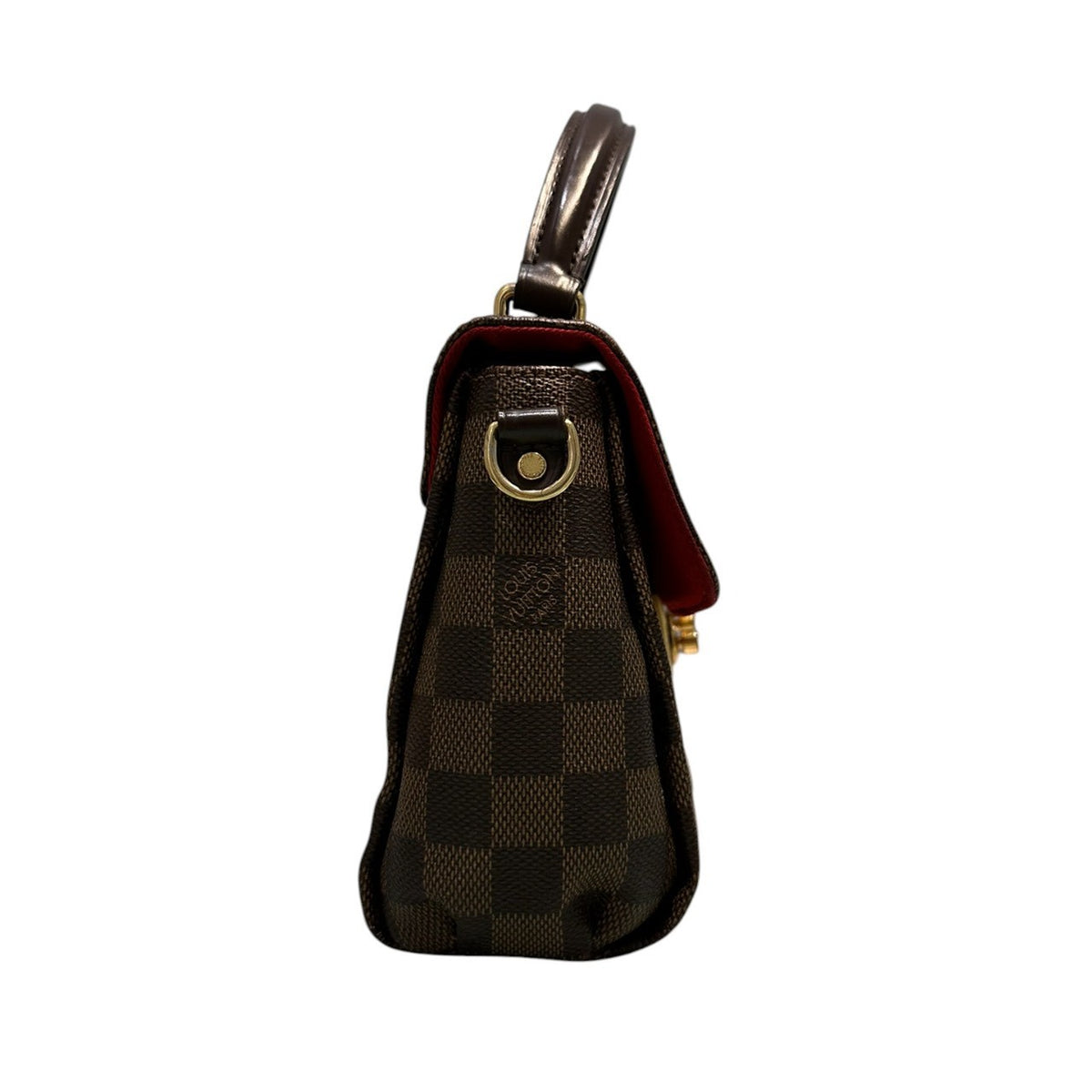 LOUIS VUITTON ルイヴィトン ダミエ クロワゼット ブラウン ゴールド金具 PVC N40055 ハンドバッグ ショルダーバッグ レディース AB