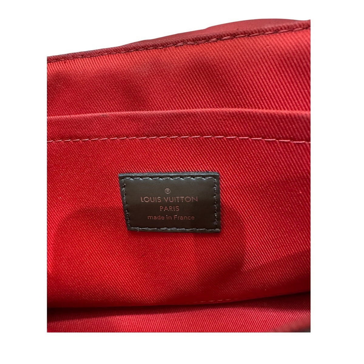 LOUIS VUITTON ルイヴィトン ダミエ クロワゼット ブラウン ゴールド金具 PVC N40055 ハンドバッグ ショルダーバッグ レディース AB
