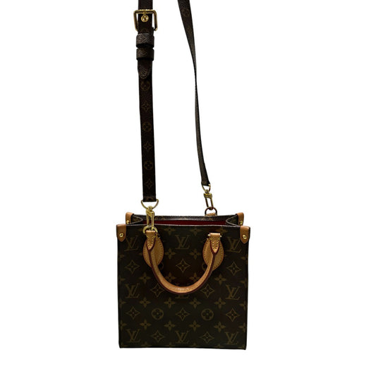 LOUIS VUITTON ルイヴィトン モノグラム サックプラ ブラウン PVC M46265 ハンドバッグ レディース A