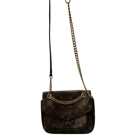LOUIS VUITTON ルイヴィトン モノグラム パッシー ブラウン ゴールド金具 PVC M45592 ショルダーバッグ レディース A