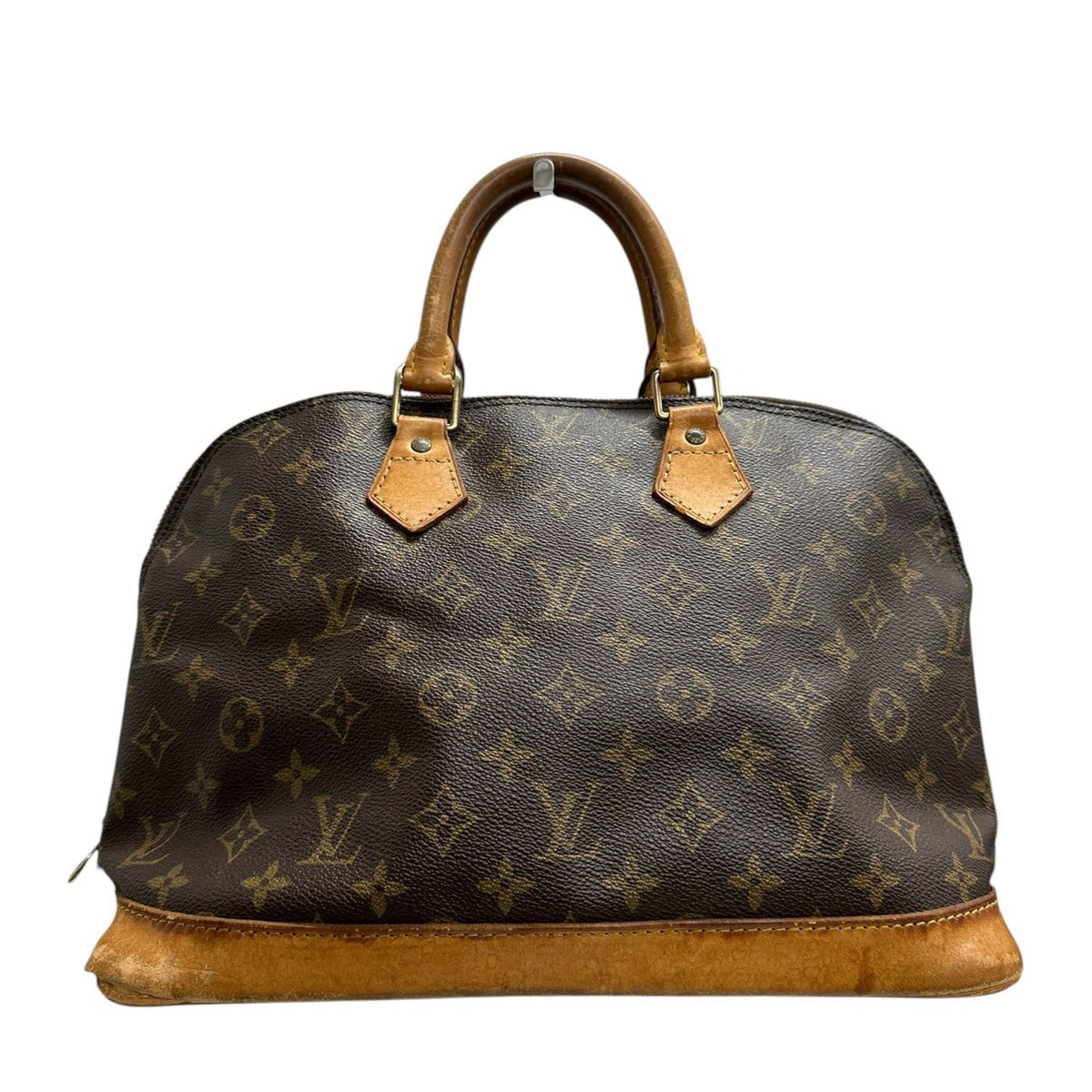 LOUIS VUITTON ルイヴィトン ヴィンテージ モノグラム ブラウン ゴールド金具 PVC M51130 ハンドバッグ レディース AB