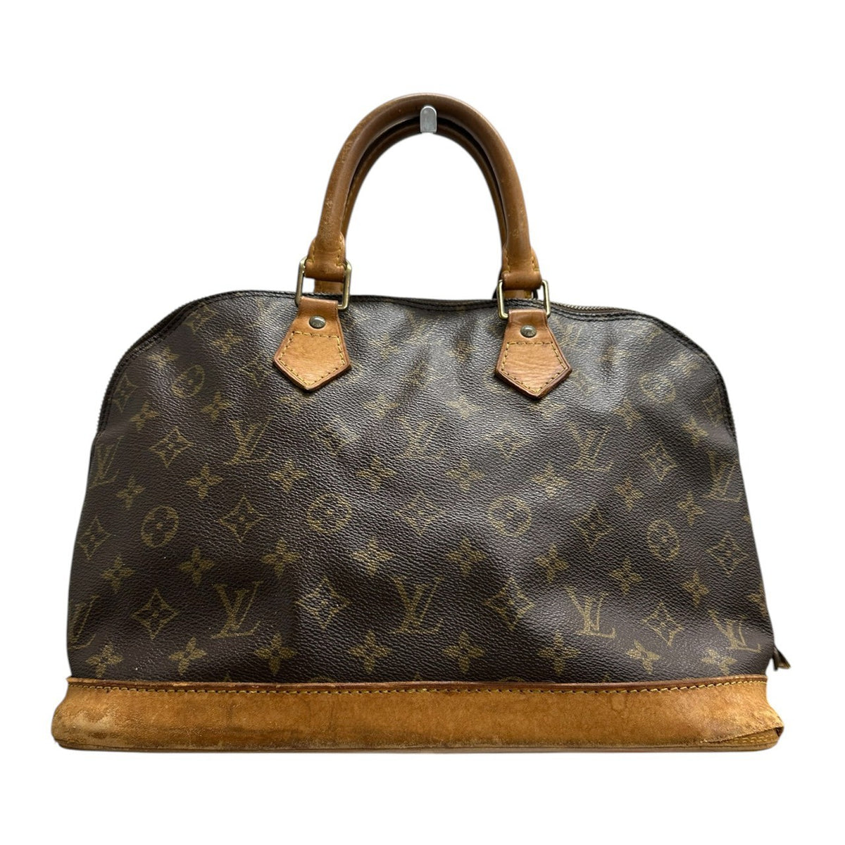 LOUIS VUITTON ルイヴィトン ヴィンテージ モノグラム ブラウン ゴールド金具 PVC M51130 ハンドバッグ レディース AB