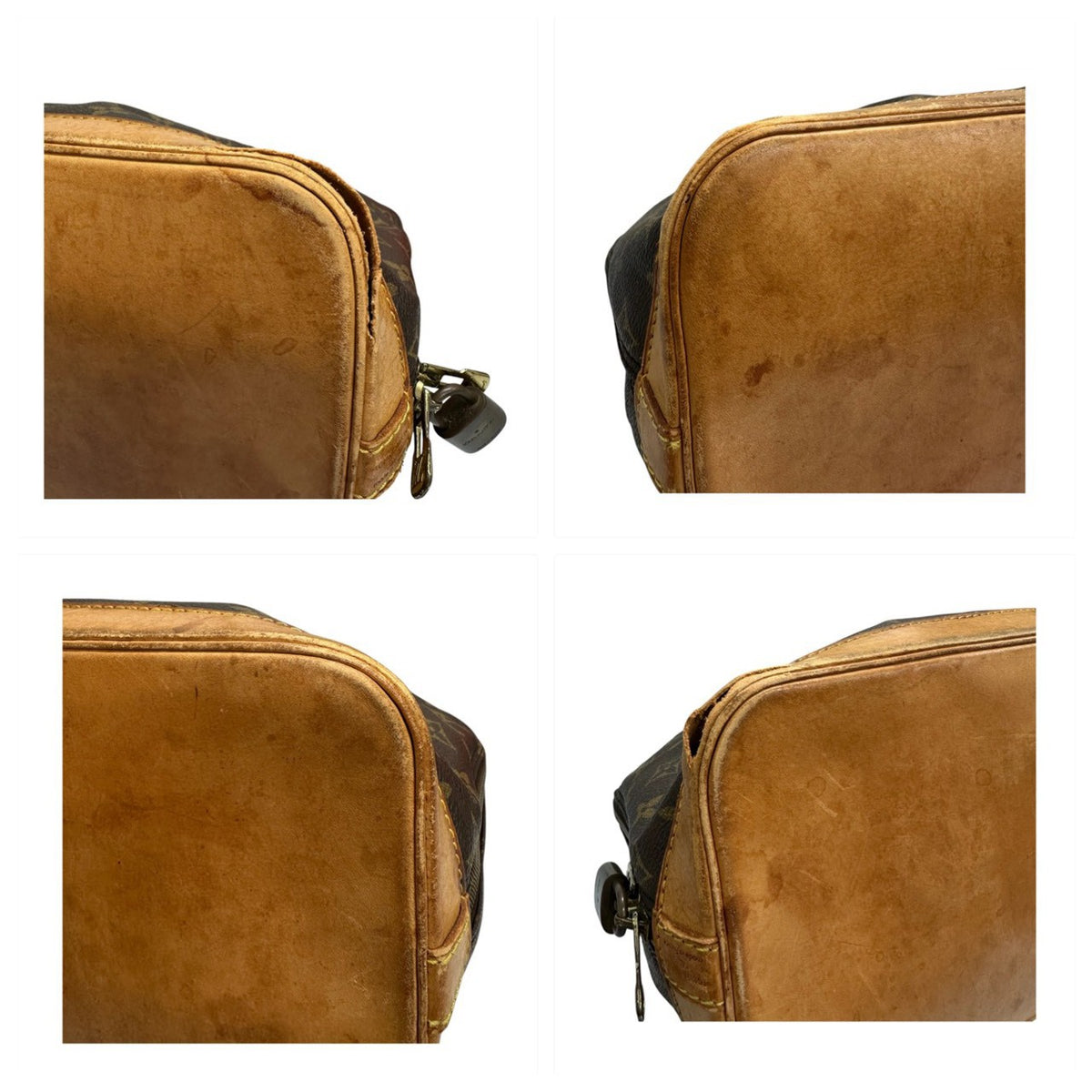 LOUIS VUITTON ルイヴィトン ヴィンテージ モノグラム ブラウン ゴールド金具 PVC M51130 ハンドバッグ レディース AB