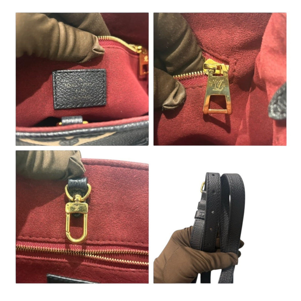 LOUIS VUITTON ルイヴィトン アンプラント オンザゴー ブラック レザー M45659 ハンドバッグ レディース AB