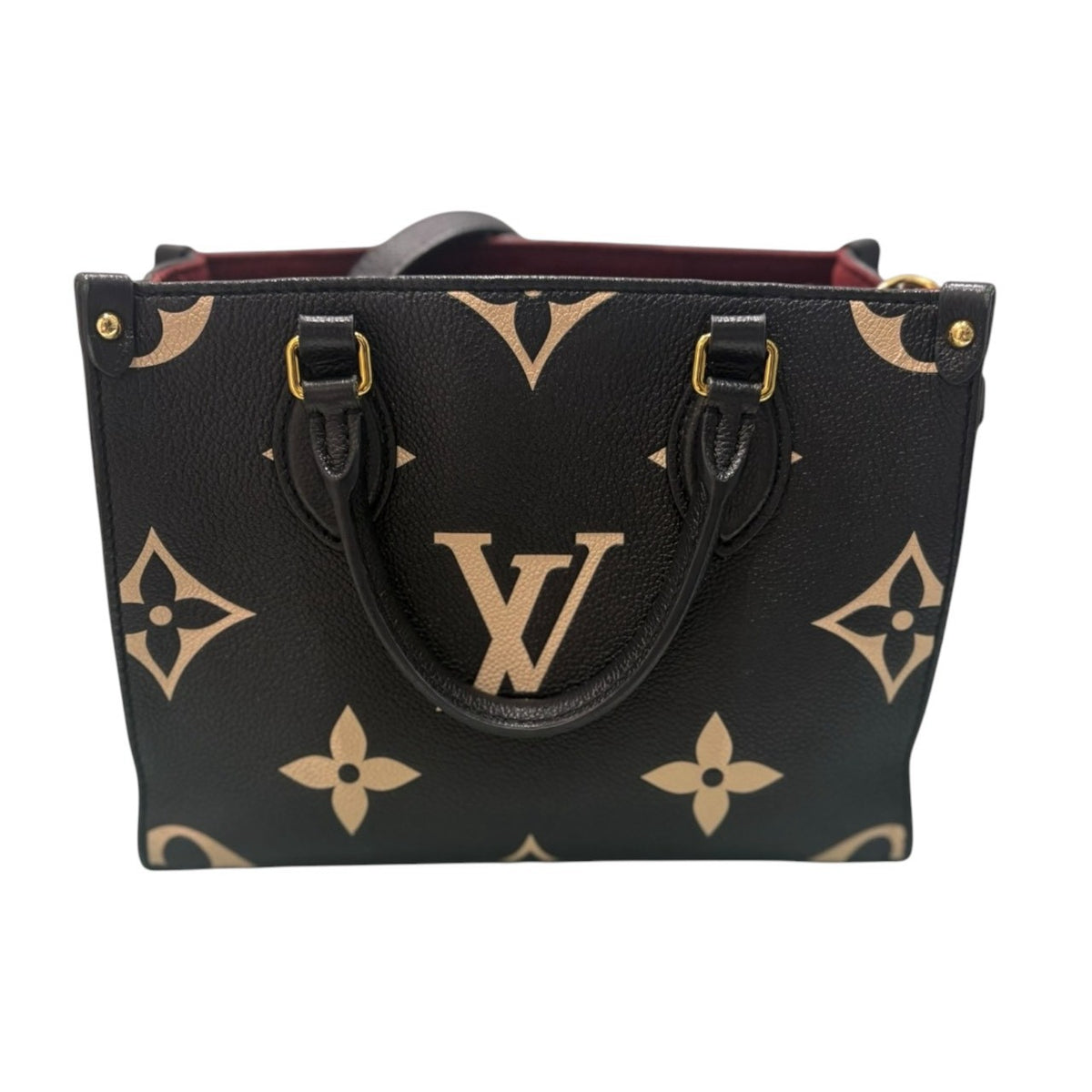LOUIS VUITTON ルイヴィトン アンプラント オンザゴー ブラック レザー M45659 ハンドバッグ レディース AB