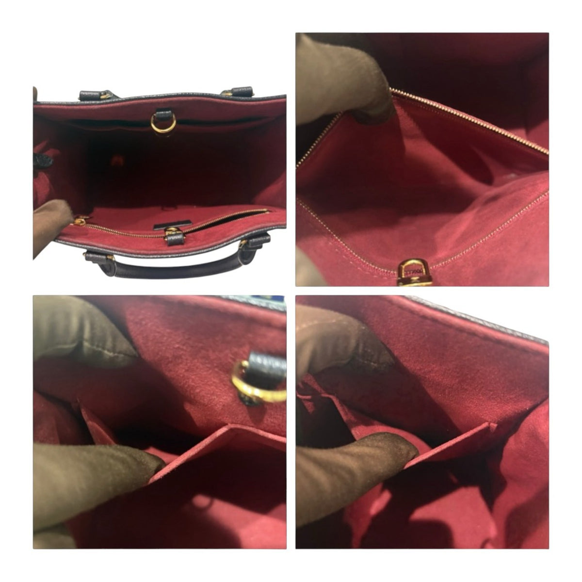 LOUIS VUITTON ルイヴィトン アンプラント オンザゴー ブラック レザー M45659 ハンドバッグ レディース AB
