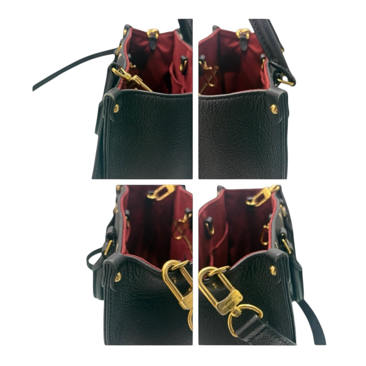 LOUIS VUITTON ルイヴィトン アンプラント オンザゴー ブラック レザー M45659 ハンドバッグ レディース AB