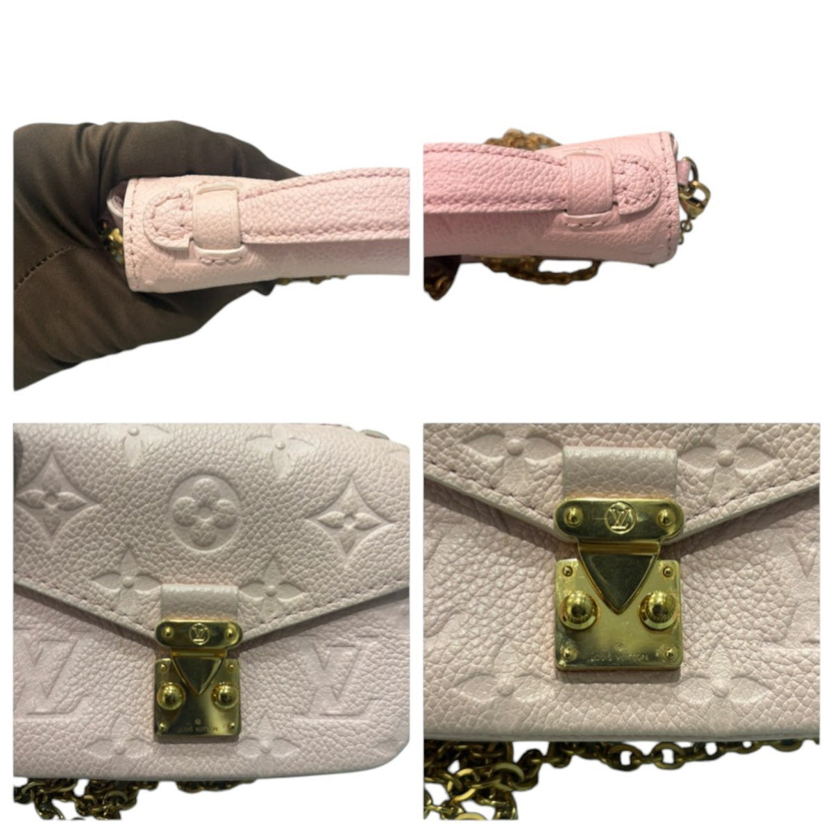 LOUIS VUITTON ルイヴィトン アンプラント マイクロ・メティス ピンク レザー M81389 ショルダーバッグ レディース AB