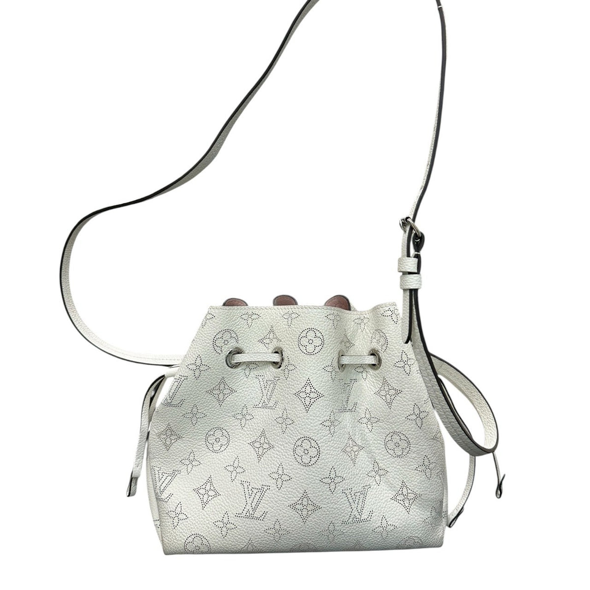 LOUIS VUITTON ルイヴィトン マヒナ ベラ チェーンハンドル付き ホワイト レザー M57536 ショルダーバッグ レディース AB