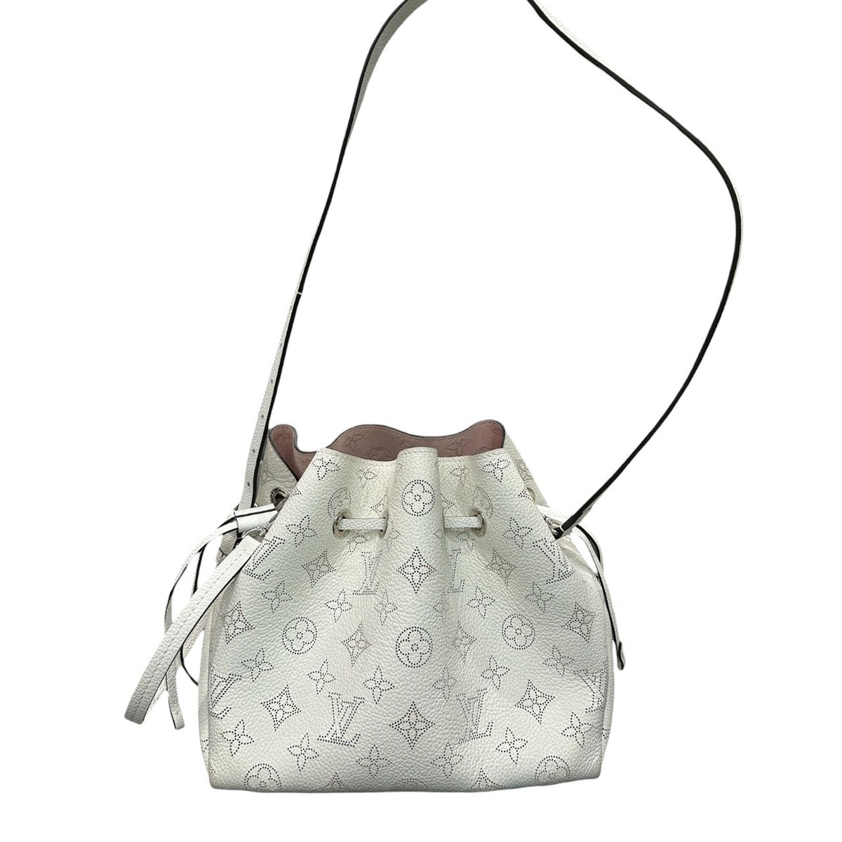LOUIS VUITTON ルイヴィトン マヒナ ベラ チェーンハンドル付き ホワイト レザー M57536 ショルダーバッグ レディース AB