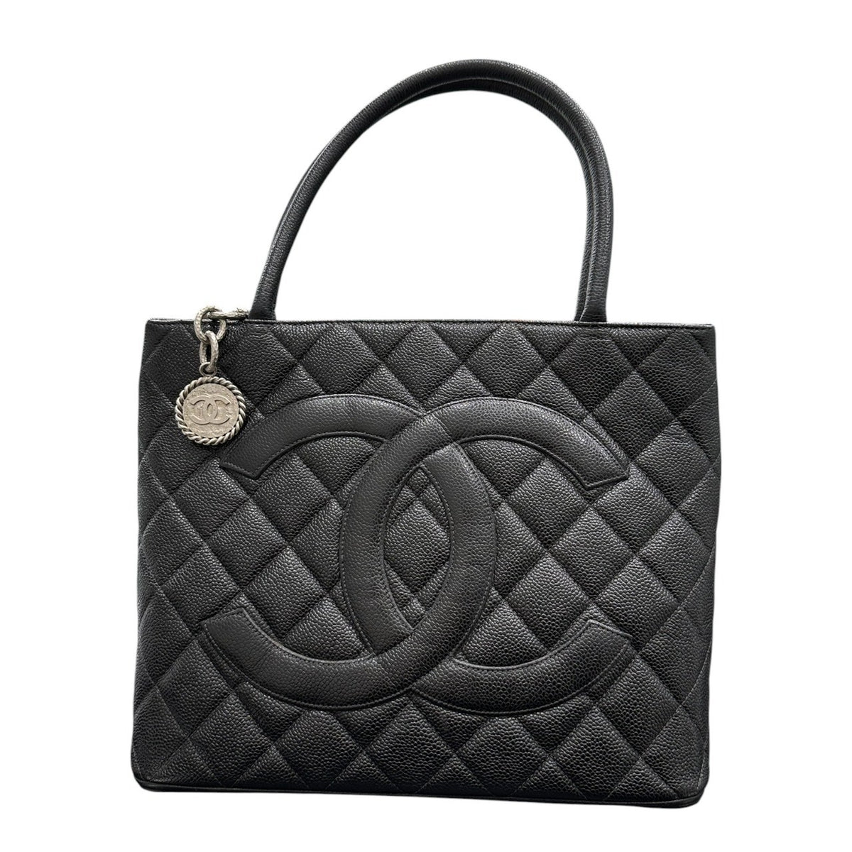 CHANEL シャネル キャビアスキン 復刻トート ブラック レザー A01804 トートバッグ レディース A
