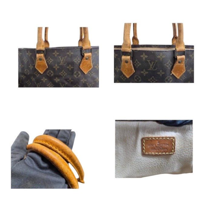 LOUIS VUITTON ルイヴィトン モノグラム ブラウン ゴールド金具 PVC M51140 トートバッグ ビジネスバッグ レディース AB