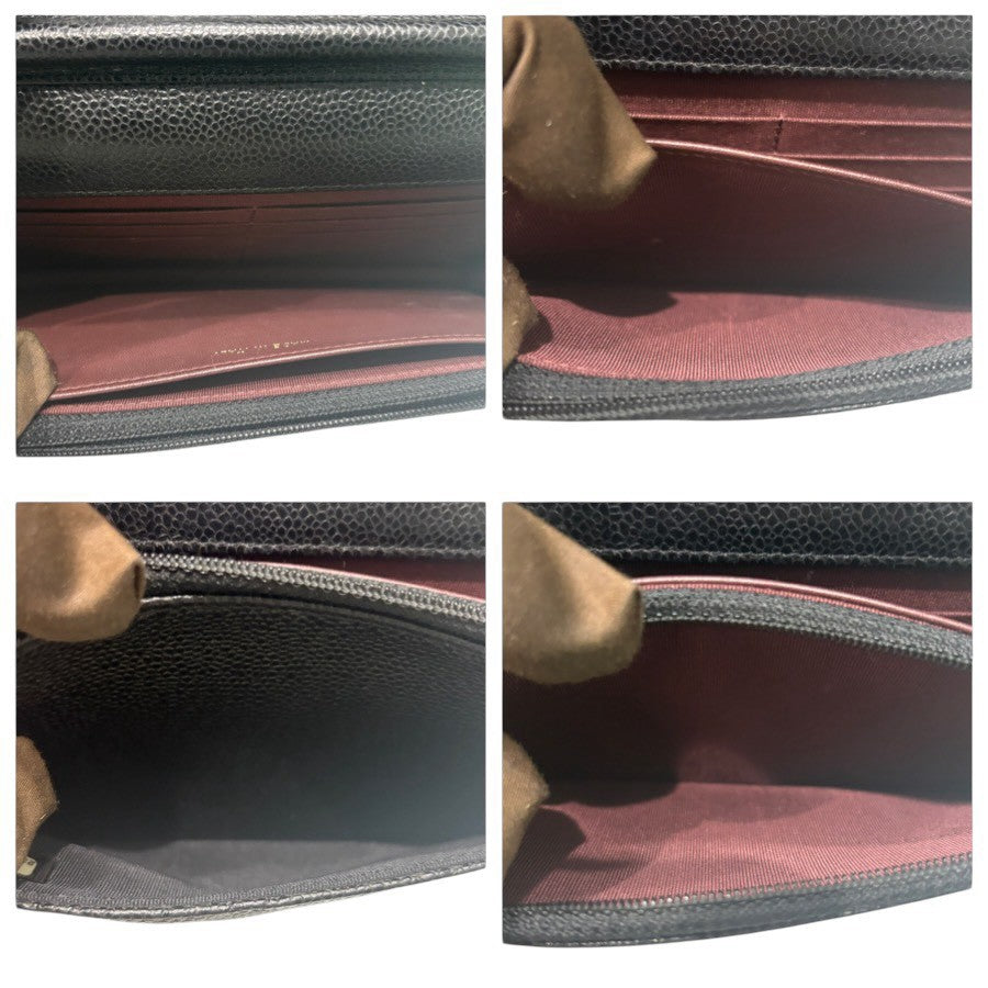 CHANEL シャネル キャビアスキン マトラッセ ブラック ゴールド金具 レザー AP0250 ショルダーバッグ チェーンウォレット レディース A