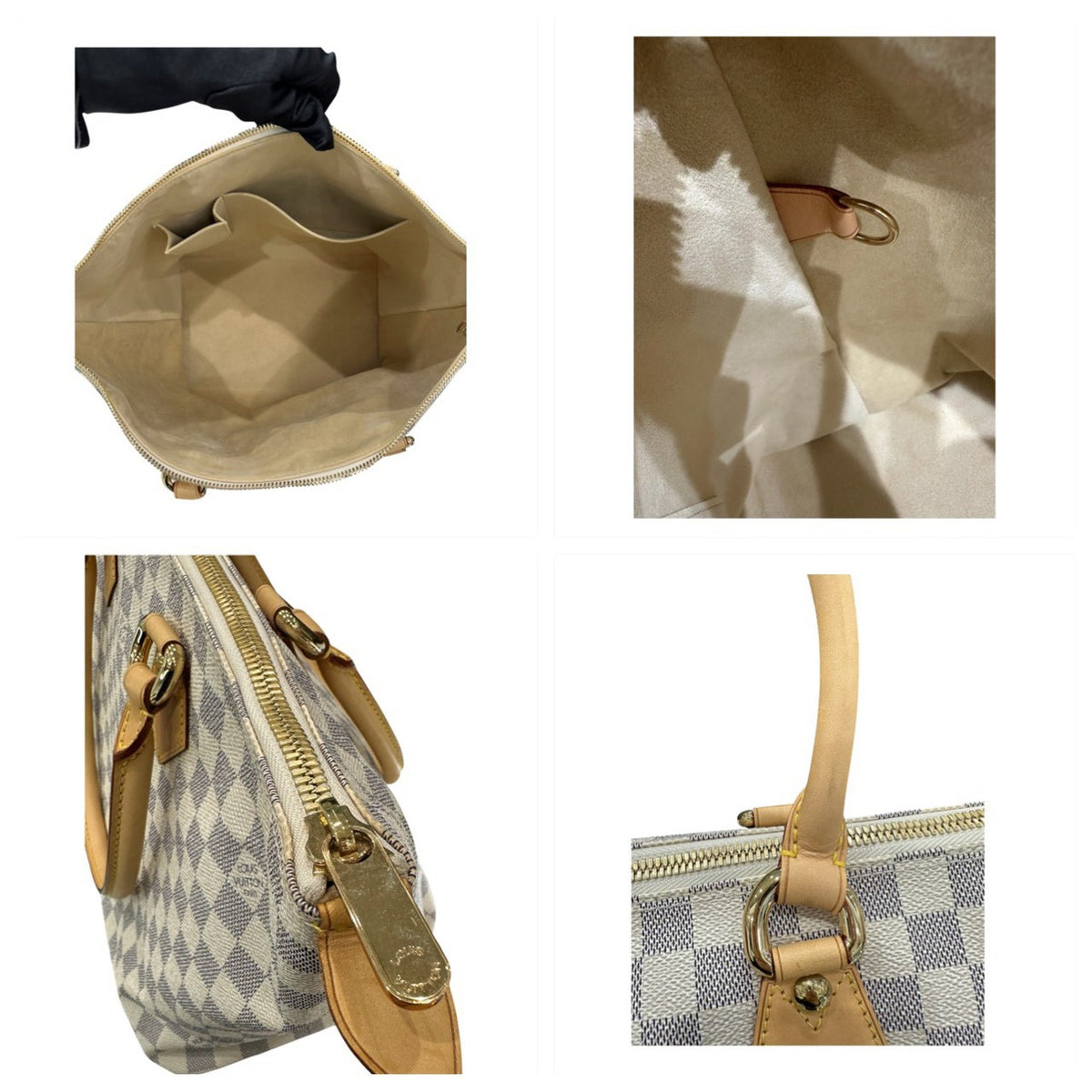 LOUIS VUITTON ルイヴィトン ダミエ サレヤPM アズール PVC N51186 ハンドバッグ トートバッグ レディース A