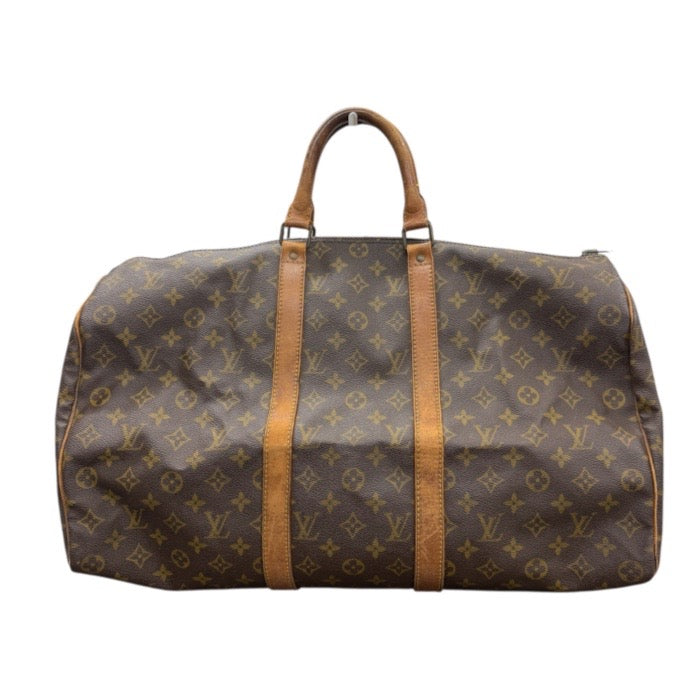 LOUIS VUITTON ルイヴィトン ヴィンテージ モノグラム ブラウン ゴールド金具 PVC / レザー M41416 ボストンバッグ レディース AB