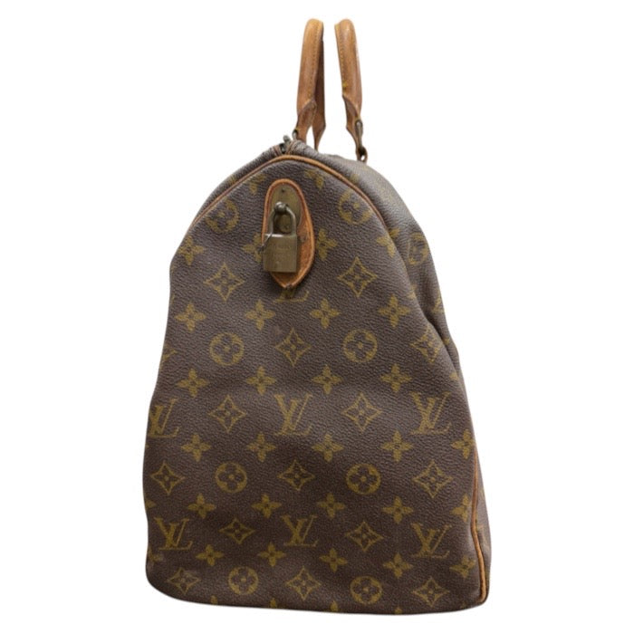 LOUIS VUITTON ルイヴィトン ヴィンテージ モノグラム ブラウン ゴールド金具 PVC / レザー M41416 ボストンバッグ レディース AB