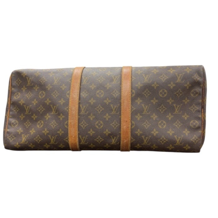 LOUIS VUITTON ルイヴィトン ヴィンテージ モノグラム ブラウン ゴールド金具 PVC / レザー M41416 ボストンバッグ レディース AB