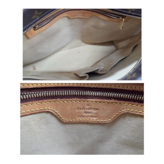 LOUIS VUITTON ルイヴィトン モノグラム ブラウン ゴールド金具 PVC / レザー M51155 トートバッグ レディース AB