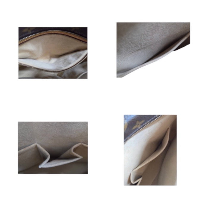 LOUIS VUITTON ルイヴィトン モノグラム ブラウン ゴールド金具 PVC / レザー M51155 トートバッグ レディース AB