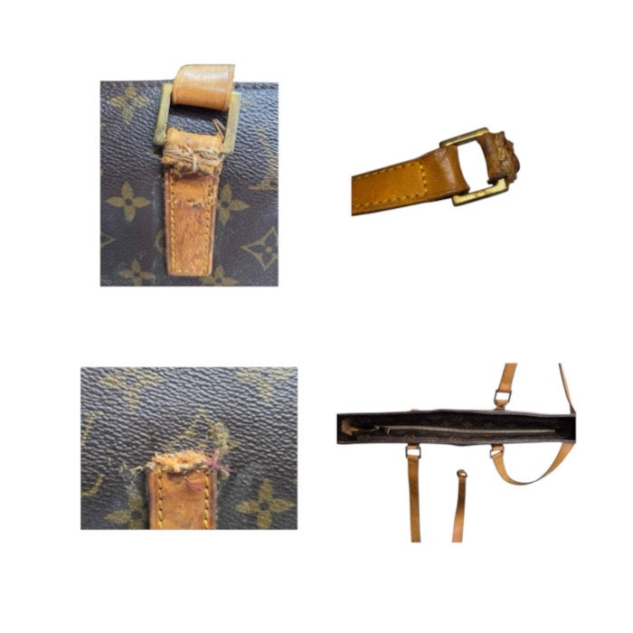 LOUIS VUITTON ルイヴィトン モノグラム ブラウン ゴールド金具 PVC / レザー M51155 トートバッグ レディース AB